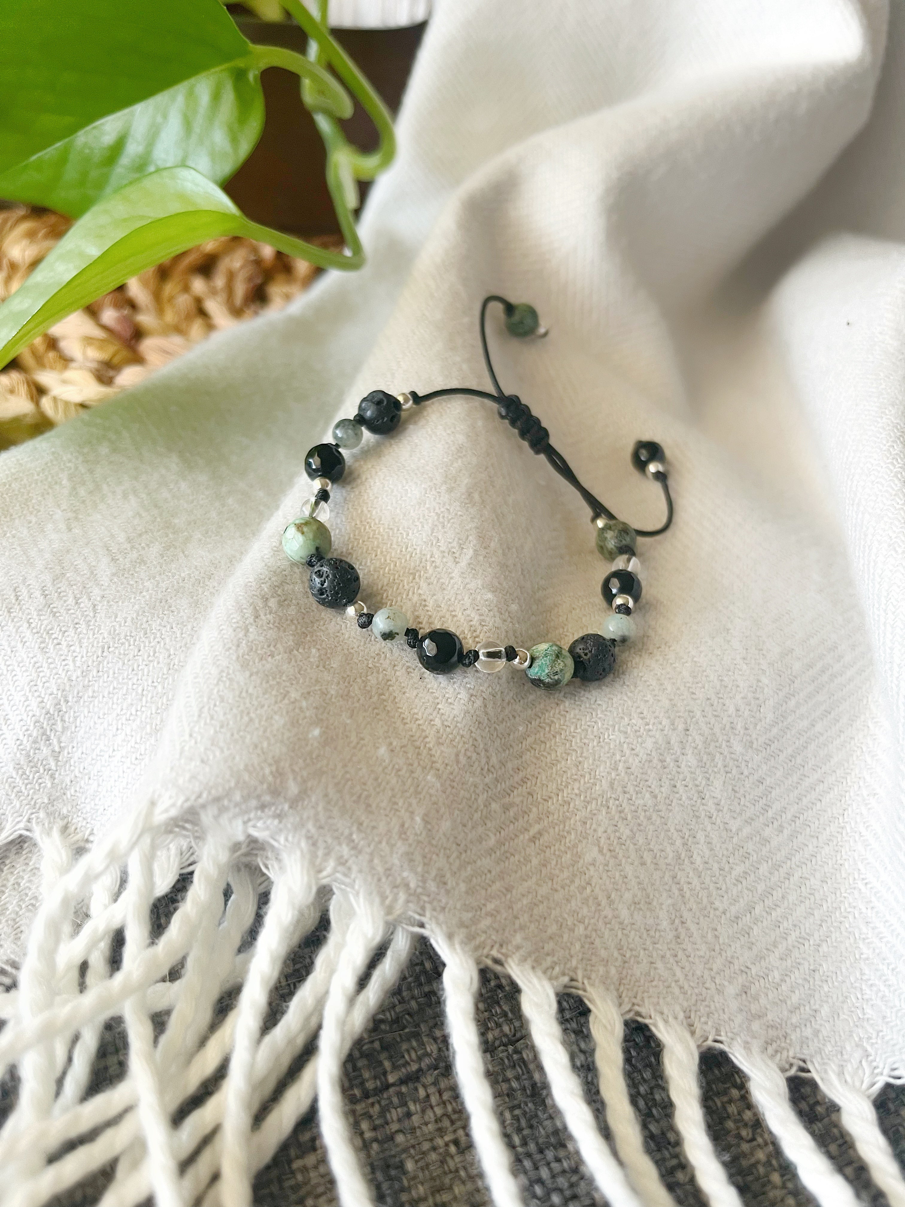 African Turquoise “Skinny” Diffuser Bracelet