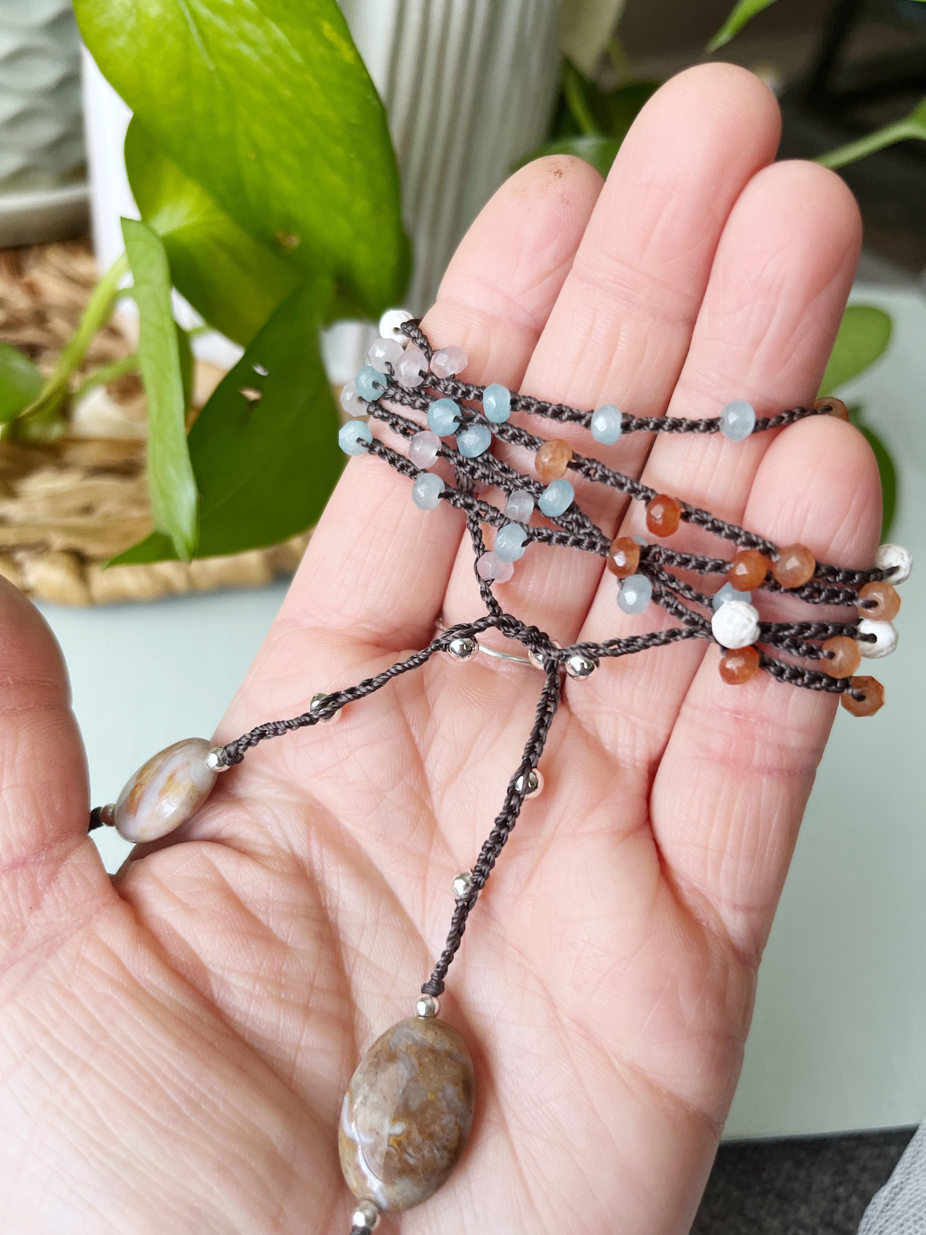 Morganite Wrap Necklace