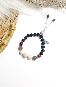 Zebra Jasper & Agate Bracelet