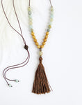 Amazonite & Cedarwood Necklace