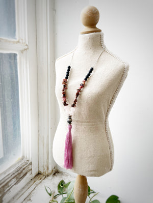 Rose Quartz & Rhodonite Necklace