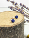 Navy Lava Diffuser Earrings - Small 6mm