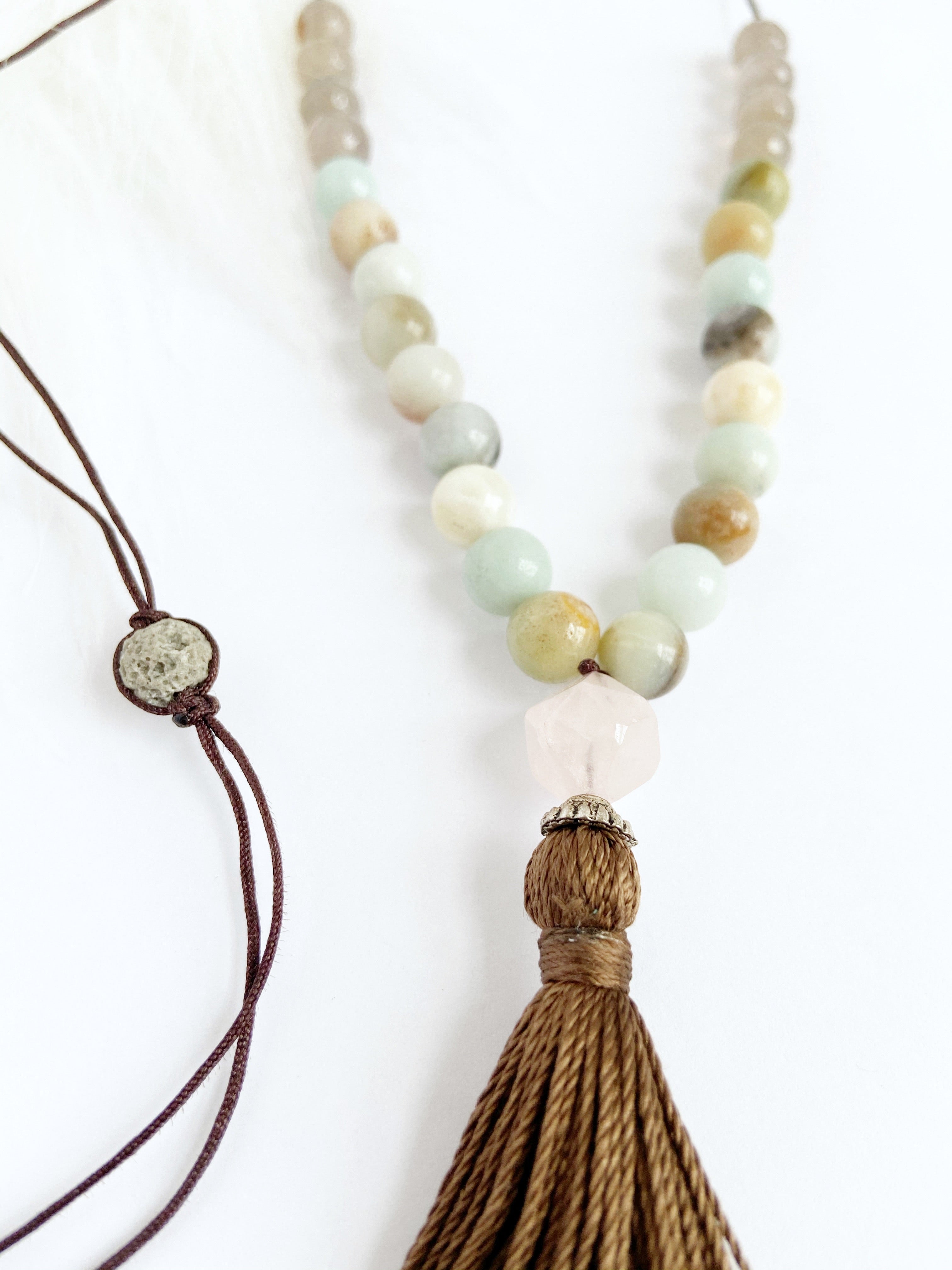 Rose Quartz & Amazonite Necklace